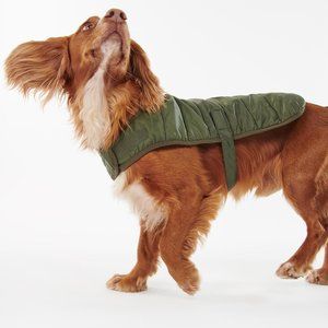Barbour Baffle Quilt Dog Coat Olive